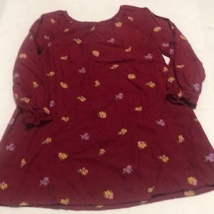 Floral Burgundy Dress